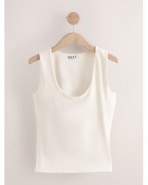 Next Ecru Scoop Neck Vest - Natural