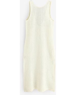 Roxy Playa Mood Crochet Midi Beach 100% Cotton Dress - White
