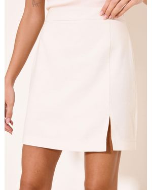 Lipsy Tailored Mini Skirt - White