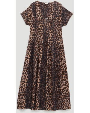 Hush Bronte Pleated Air Flow Midi Dress - Brown