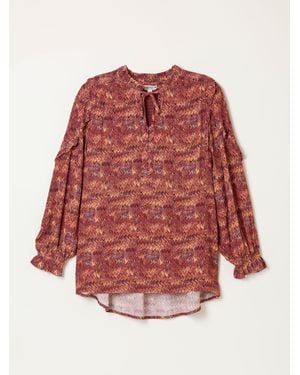 FatFace Fatface Eddie Dark Marble Tunic - Red