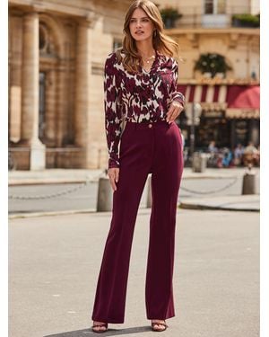 Sosandar Kick Flare Pants - Red