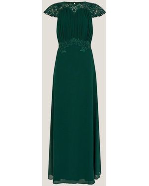monsoon green lace dress Monsoon Tamsyn Print Tea Dress Green UK 10 main image 0