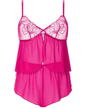 Ann Summers Ann Summers Floral Fling Embroidered Cami Set - Pink