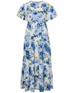 Y.A.S Y. A.S Y. A.S Tiered Midi Dress - Blue