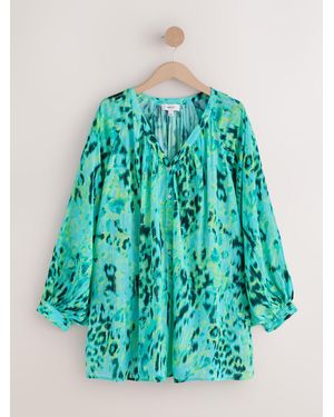Next Voluminous Beach Shirt - Blue