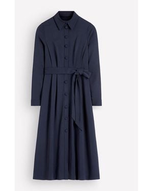 Boden Kate Pleated Shirt Dress - Blue