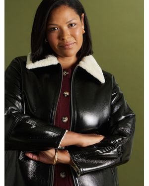 Simply Be Simply Be Aviator Jacket - Black