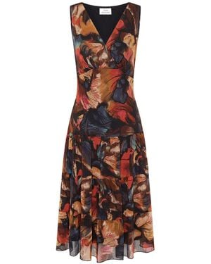Gina Bacconi Wenda Floral Midi Dress - Brown