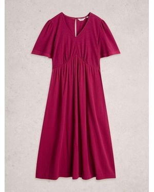 White Stuff Lucy Double Cloth Midi Dress - Pink