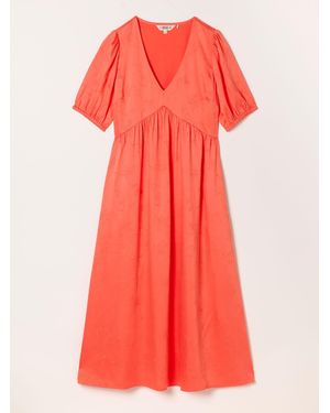 FatFace Fatface Remi Textured Jaquard Midi Dress