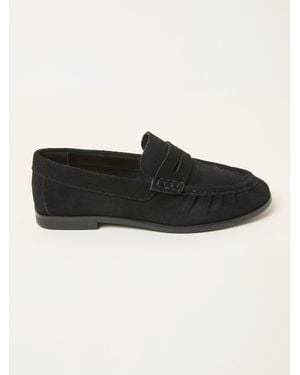 FatFace Fatface Suede Loafer Flat - Black