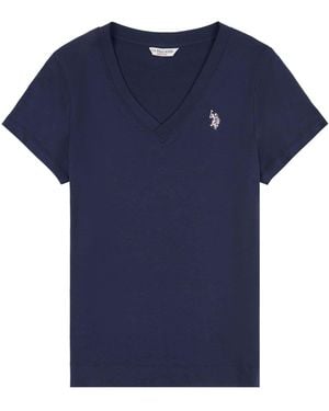 U.S. POLO ASSN. U. S. Polo Assn U. S. Polo Assn. Dark Regular Fit V-Neck T-Shirt - Blue