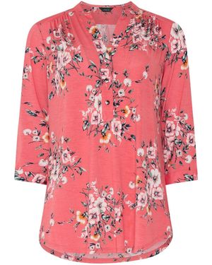 M Com Half Placket Shirt - Pink