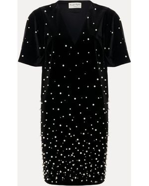 Phase Eight Petite Pennie Velvet Dress - Black
