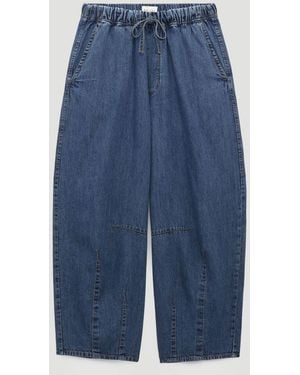 Hush Jill Chambray Barrel Pants - Blue