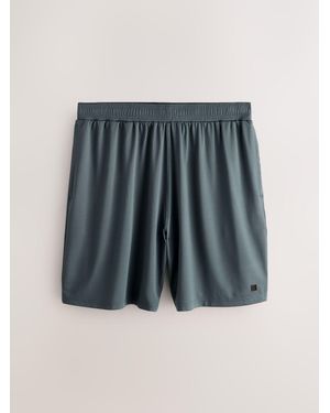 Next Shorts Active Gym Textured Training Shorts - Blue