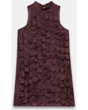 Mint Velvet Burgundy Appliqué Mini Shift Dress - Purple