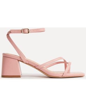 Linzi Sally Strappy Block Heeled Sandals - Pink