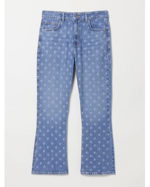 FatFace Fatface Kick Flare Straight Crop Jeans - Blue