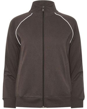 PixieGirl Petite Contrast Zip Jacket - Brown