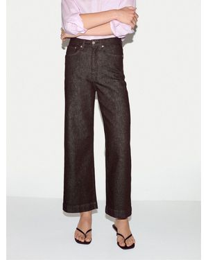 Jigsaw Wide Fit Tyne Wide Leg Cropped Jeans - Red