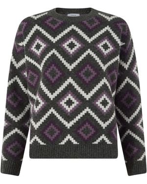 TOG24 Solana Chunky Fairisle Inspired Knit Sweater - Gray