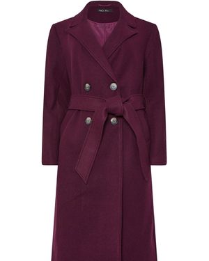 M Com Wrap Coat - Purple