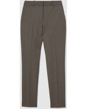 Reiss Neutral Gabi Petite Slim-Fit Suit Pants - Gray