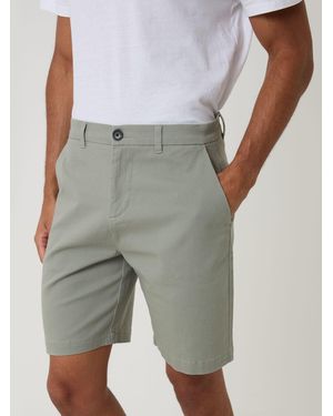 Threadbare Regular Fit Stretch 3 Pocket Chino Shorts - Grey