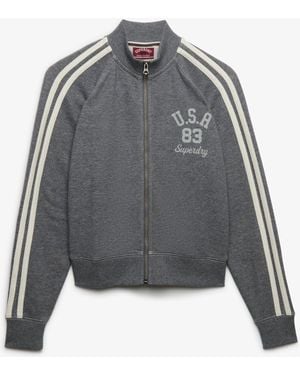 Superdry Athletic Essentials Zip Through Jacket - Gray