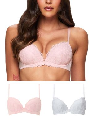 Ann Summers Ann Summers Sexy Lace Padded Plunge Bra 2 Pack - White