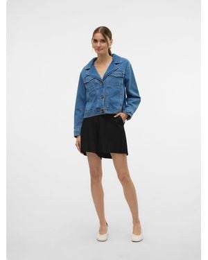 Vero Moda Regular Fit Bermuda Shorts - Blue