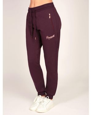 Pineapple Skinny Zip Sweatpants - Purple