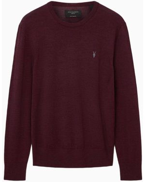 AllSaints Allsaints Mode Merino Wool Crew Neck Jumper - Red