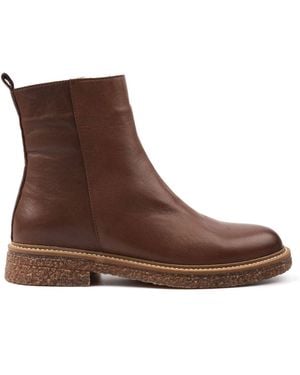 Lunar Mars Leather Ankle Boots - Brown
