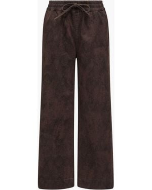 French Connection Printed Dallas Denim Straight Leg Jeans - Brown