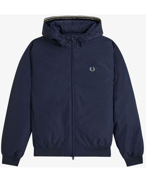 Fred Perry Hooded Brentham Jacket - Blue