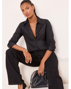 Lipsy Poplin Shirt - Black