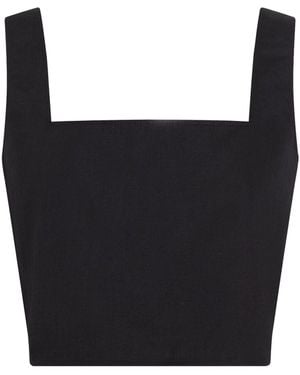 Calvin Klein Soft Linen Top - Black