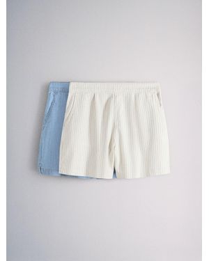 The Set Light Weight Shorts 2 Pack - White