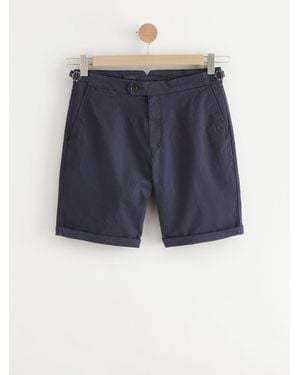 Next Signature Silk Blend Chino Shorts - Blue