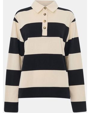 Whistles Stripe Polo Shirt - White