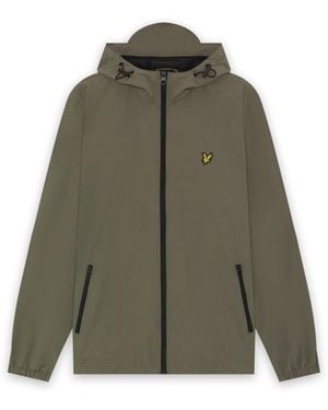 Lyle & Scott Contrast Zip Through Hooded Jacket - Green