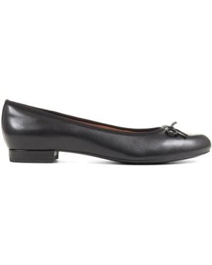 Jones Bootmaker Soleil Leather Low Ballet Shoes - Black