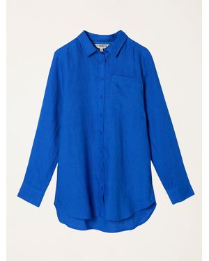 FatFace Fatface Olivia Petite Linen Shirt - Blue
