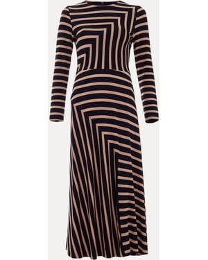 Phase Eight Mia Stripe Dress - Black