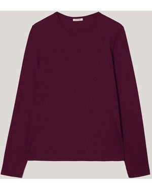 Jigsaw Long Sleeve 100% Cotton Top - Purple