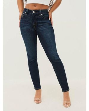 TRUE RELIGION Jennie Mid Rise Curvy Skinny Jeans - Blue