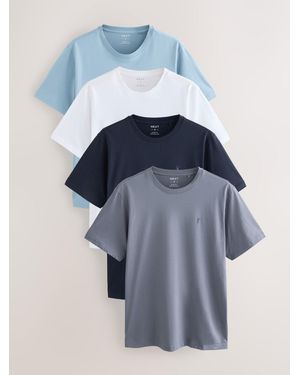 Next T-Shirts Im 4Er-Packxx-Large - Blau